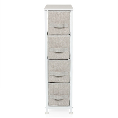 Regal FOLDRESS S – Lebensmittelregal mit 4 Fächern, 20x48x76 cm, Grau, hjh LIVING Regal FOLDRESS S – Lebensmittelregal mit 4 Fächern, 20x48x76 cm, Grau, hjh LIVING
