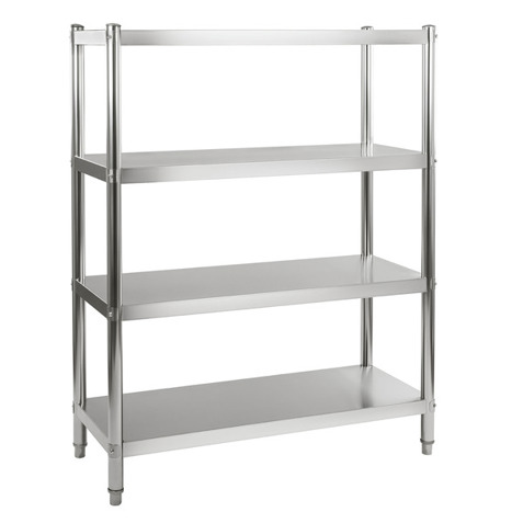 GastroHero Edelstahl Regal Basic – 120x50x180 cm für Gastronomiebedarf