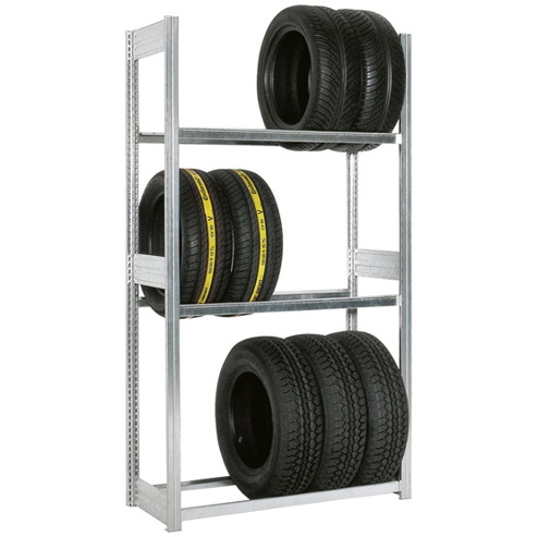 BITO Reifenregal 3 Ebenen - 1849x1558x424 mm - Verlängerbar / lose FP - Optimal für Reifenlagerung