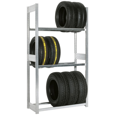 BITO Reifenregal 3 Ebenen - Maße 1849x1358x424 mm - Für lose Reifen