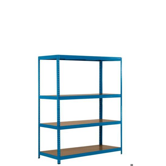 Weitspann-Steckregal 1,5 m - Komplettregal mit 4 Böden | 800 mm tief | Maße: 2000x1500x800 mm