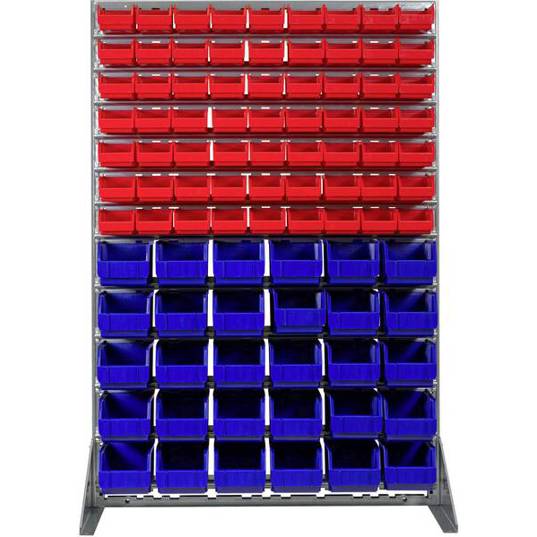 SWG 9621415575 Wandpaneel mit Lagerfixkästen - 1120 x 470 x 440 mm - Rot / Blau - 1 Stück