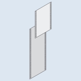 Rückwand für Schraubregal - Stahl Vollblech - HxT 1050x300 mm - RAL7035