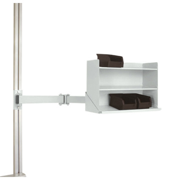 ESD Sichtboxen Regal Halter für UNIVERSAL und CANTOLAB – Einfachgelenk | 435 x 165 x 120 mm (LZK8247.7035)