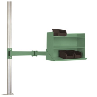 ESD Sichtboxen Regal Halter für UNIVERSAL & CANTOLAB - Doppelgelenk - BxTxH: 435 x 165 x 120 mm - LZK8248.6011