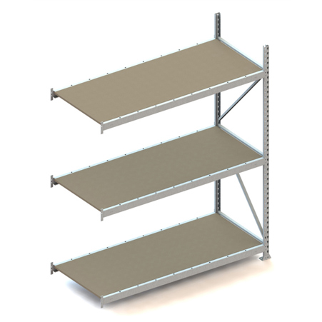 META Mini-RACK Weitspannregal 2200 mm – Anbauregal mit Spanplatte 1800x800 mm