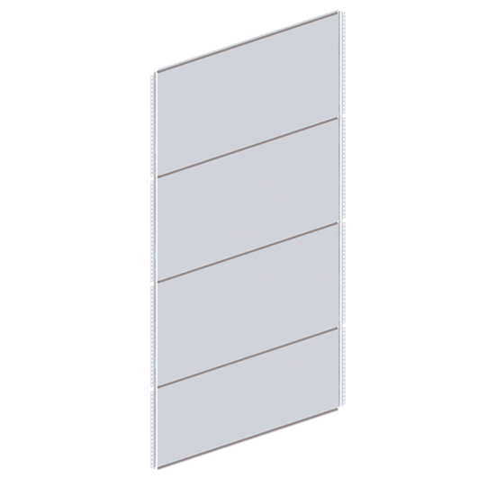 CLIP Rückwand - Komplettset 2500 x 1300 mm - RAL 7035 - für Rückwand Lagerregal
