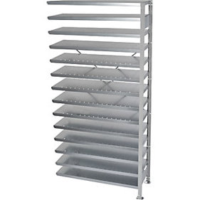 Fachbodenregal mit Anbauregal - Steckregal für Regalkästen | HxB 2100 x 1000 mm | Tiefe 300 mm (ohne Kästen)
