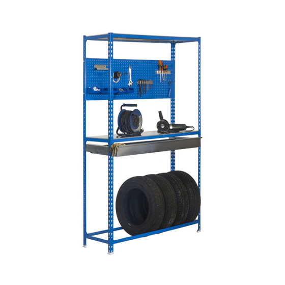 Reifenregal Simonracing - Verzinkt/Blau - 3 Ebenen - 600 kg Feldlast - H 2000 mm x B 1000 mm x T 400 mm Reifenregal Simonracing - Verzinkt/Blau - 3 Ebenen - 600 kg Feldlast - H 2000 mm x B 1000 mm x T 400 mm