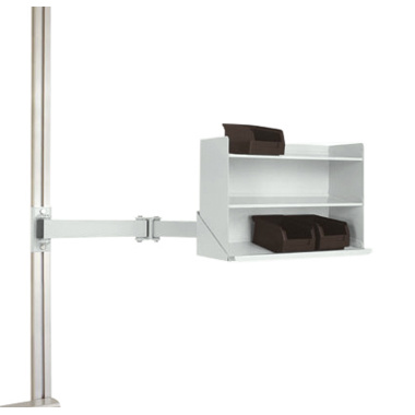 ESD Sichtboxen Regal Halter für UNIVERSAL & CANTOLAB - Doppelgelenk - 435 x 165 x 120 mm - LZK8248.7035