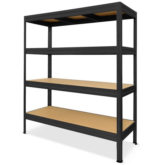 HEMMDAL Weitspannregal - Schwarz - 500 kg Fachlast - HxBxT: 177 x 242 x 72 cm