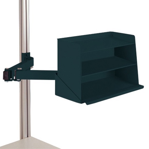 CANTOLAB & ALU Sichtboxen-Regal-Halter-Element mit Doppelgelenk | BxTxH: 435 x 165 x 120 mm | ZB8248.7016