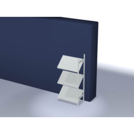 Schrägbodenregal Anbaufeld 2000x1006x535mm - 300kg Feldlast - 3x schräg einseitig - Ständer RAL7035 - Ebenen RAL7035