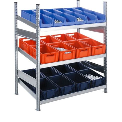 MBR 3000 Komplettregal – 3 Schräge Fachebenen, Anbaufeld, 1536 x 800 x 1292 mm