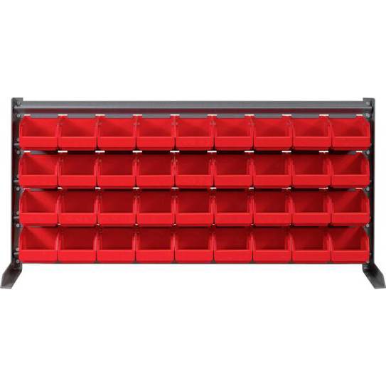 SWG 9620475 Wandpaneel mit Lagerfixkästen - 1020 x 200 x 480 mm - Rot - 1 Stück