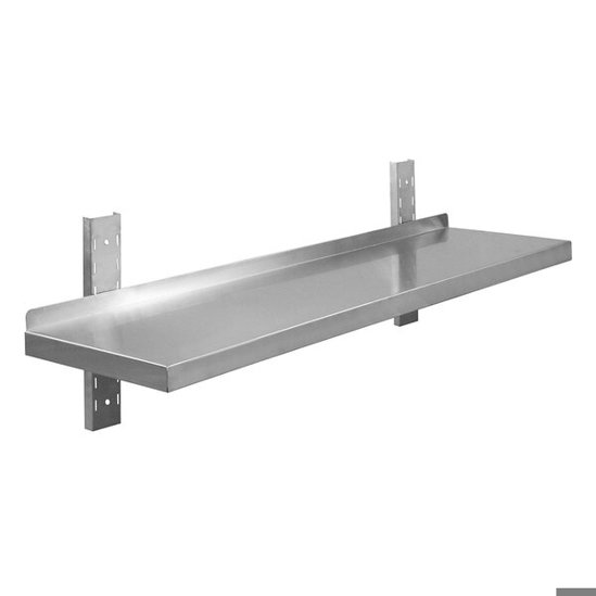 GastroHero Edelstahl Wandregal – 80 x 40 cm | Hängeregal mit Ablageboden für Küche & Gastronomie | Robustes Edelstahlregal