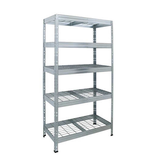 Outdoor-Weitspannregal mit Gitterböden - HxBxT 1800 x 900 x 280 mm | Ideal für Stauraum im Außenbereich
