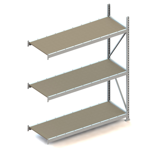 META Mini-RACK Weitspannregal 2200 mm - Anbauregal mit Spanplatte 1800 x 650 mm