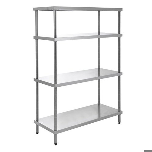 GastroHero Edelstahl Regal ECO - 800x500x1800 mm - Lebensmittelregal für Gastronomiebedarf