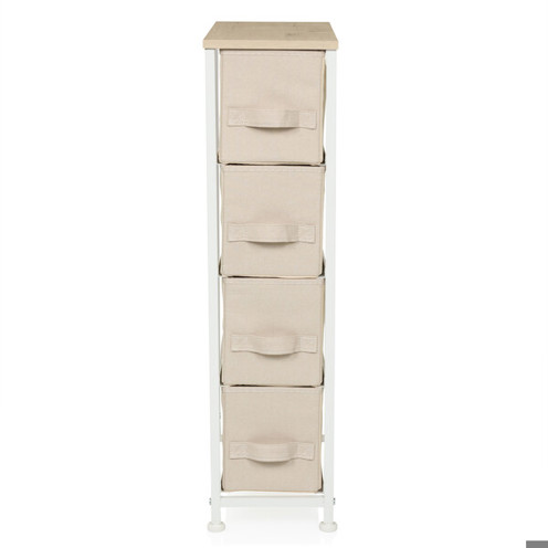 FOLDRESS Regal S - 4 Fächer - 20x48x76 cm - Beige - von hjh LIVING