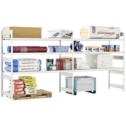 BITO Großfachregal Grundfeld Set - 350 kg - 1999x2066x824 mm - 3 Ebenen - verzinkter Fachboden