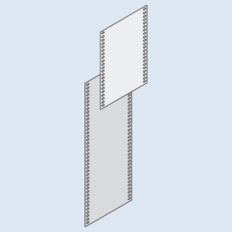 Rückwand für Schraubregal - 1050 x 400 mm - Stahl - RAL 7035 - Vollblech