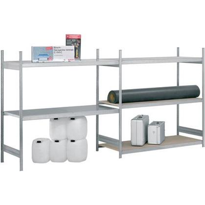 Großfachregal 200x200x40 cm - Grundregal mit 3 Spanplattenböden, Tragkraft 350 kg, HOFE