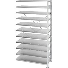 Steckregal für Regalkästen - Anbauregal HxB 2100 x 1000 mm, Tiefe 400 mm (ohne Kästen)