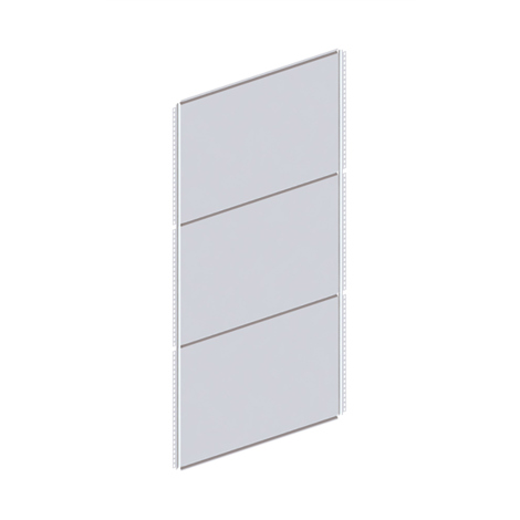 META CLIP Rückwand RAL 7035 - Komplett 2000x1000 mm mit Sicke | Rückwand Lagerregal