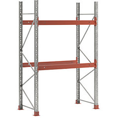 Palettenregal Verzinkt/Orange - 3000 x 2030 x 1100 mm - Fachlast 2000 kg - Grundregal