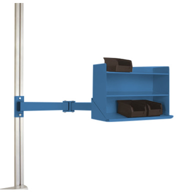 ESD Sichtboxen Regal Halter für UNIVERSAL & CANTOLAB mit Doppelgelenk - BxTxH: 435 x 165 x 120 mm - LZK8248.5007