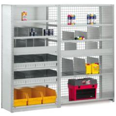 Rückwand für Schraubregal - HxT 525x300 mm - Stahl RAL 7035 - Vollblech