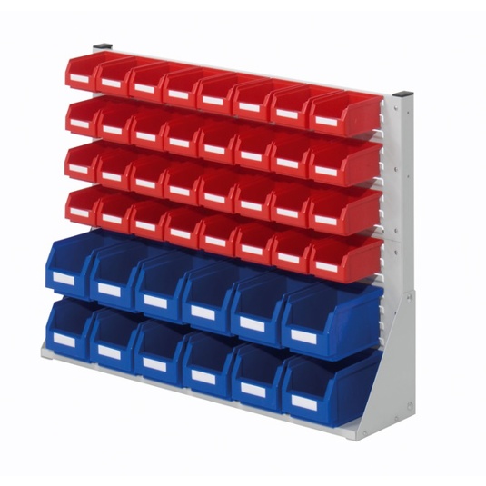 Stellwand mit 44 einseitigen Sichtlagerkästen - Modell KB8603